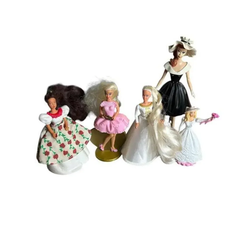 Barbie mini 5 dolls from 4” -5”